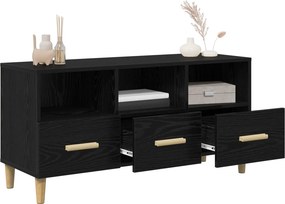 vidaXL Ντουλάπι TV 102 x 36 x 50 εκ Μαύρη Οξυά Επεξεργασμένο Ξύλο
