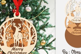 Intra απο ξύλο plywood 3mm-4mm πάχος Χριστουγεννιάτικα στολίδια  Δίασταση 8x8 cm INTRAFABR-107912474