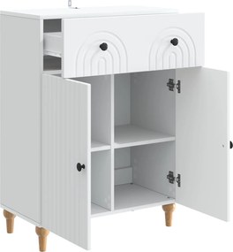 vidaXL Πλαϊνό γραφείο Λευκό 66 x 34,5 x 90 εκ Επεξεργασμένο Ξύλο