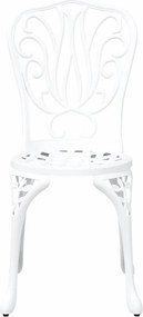 vidaXL Σετ Μπιστρό Κήπου 3 pcs Λευκό Αλουμίνιο