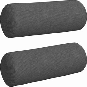 vidaXL Μαξιλάρια Στήριγμα 2 pcs Σκούρο Γκρι Ø 25 x 70 cm