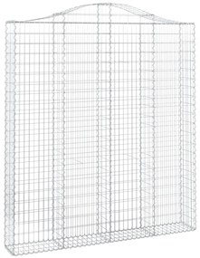 vidaXL Συρματοκιβώτια Τοξωτά 3 τεμ. 200x30x220/240 εκ. Γαλβαν. Ατσάλι