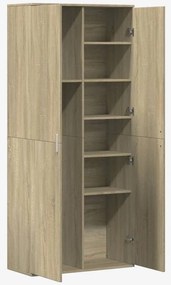 vidaXL Ντουλάπι Sonoma Δρυς 80x35x180 εκ. από Επεξεργασμένο Ξύλο