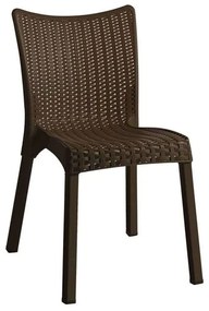 Καρέκλα Στοιβαζόμενη Doret Ε3803,4 50x55x83cm Dark Brown