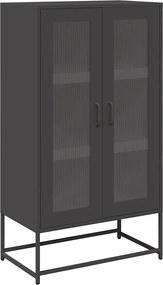 vidaXL Highboard Μαύρο 68x39x123 cm Χάλυβας