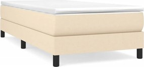 vidaXL Κρεβάτι Boxspring με Στρώμα Κρεμ 80 x 200 εκ. Υφασμάτινο