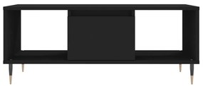 Τραπεζάκι Σαλονιού Μαύρο 90x50x36,5 εκ. Επεξεργασμ. Ξύλο - Μαύρο