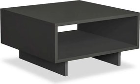 Τραπέζι σαλονιού Hola pakoworld ανθρακί 60x60x32εκ