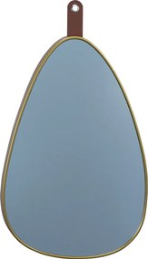 Καθρέπτης Τοίχου Οβάλ με Χρυσό Πλαστικό Πλαίσιο 40x60cm