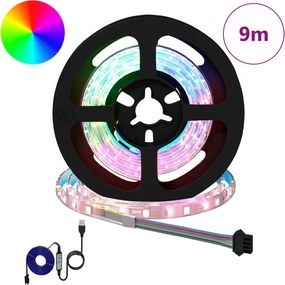 vidaXL Λωρίδα LED 12 pcs Μαύρο και Διαφανές 750 χιλ