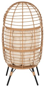 ΠΟΛΥΘΡΟΝΑ Τ.ΦΩΛΙΑ RATTAN  ΜΕΤΑΛ. ΠΟΔΙΑ ΜΑΥΡΑ 77x72x148 εκ.