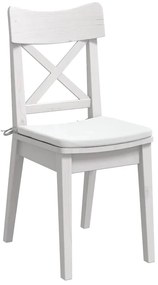 vidaXL Μαξιλάρια καθισμάτων 4 pcs Λευκό 40 x 40 x 3 cm ύφασμα