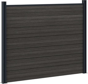 vidaXL Πάνελ Φράχτη 6 pcs WPC και Αλουμίνιο Μαύρο