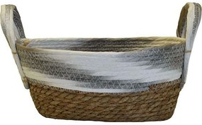 Καλάθι Ριγέ 00.06.67318 30x20x13cm Natural-Grey Mat