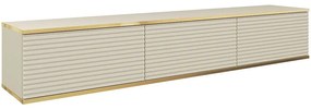 Έπιπλο Τηλεόρασης Κρεμαστό Oro_MDF 175x30x32cm Beige-Gold