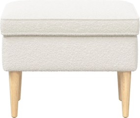 vidaXL Πολυθρόνα Ποδιών Κρεμ 55 x 35 x 41 εκ Μπουκλέ