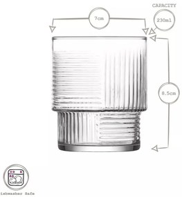 Σετ 6τεμ. Ποτήρια Κρασιού HELEN 230ml - LAV