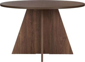 Τραπέζι Virela Megapap χρώμα καρυδί Ø120x75εκ.