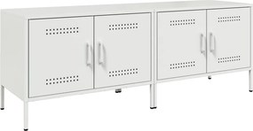 vidaXL Έπιπλα Τηλεόρασης 2 τεμ. Λευκό 68x39x50,5 εκ. από Χάλυβα