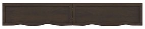 Πάγκος Μπάνιου Σκούρο Καφέ 180x30x(2-4) εκ. Επεξεργ. Μασίφ Ξύλο - Γκρι