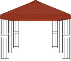 vidaXL Κιόσκι με Πλαϊνές Τοίχους 6 x 3 m Τερακότα