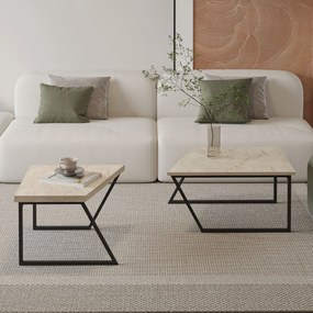 Coffee Table Set Verona P0024623 - Travertine Travetine