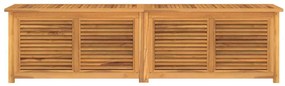 vidaXL Μπαούλο Αποθήκευσης Κήπου με Τσάντα 200x50x55εκ Μασίφ Ξύλο Teak
