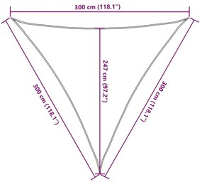 Πανί Σκίασης Ανθρακί 3 x 3 x 3 μ. από HDPE 160 γρ./μ² - Ανθρακί