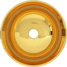vidaXL Νιπτήρας Χρυσός 28 x 10 εκ. Κεραμικός