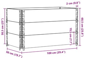 ΖΑΡΝΤΙΝΙΕΡΑ ΚΗΠΟΥ ΓΚΡΙ 100X50 ΕΚ. ΑΠΟ ΜΑΣΙΦ ΞΥΛΟ ΠΕΥΚΟΥ 3295429