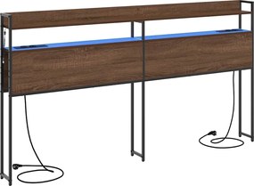 vidaXL Κεφαλάρι Αποθήκης με ράφι Καφέ δρυς 98 cm Επεξεργασμένο ξύλο