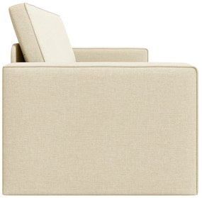 vidaXL Καναπές Κρεβάτι 2-σε-1 Κρεμ 245x150x60.5 εκ Ύφασμα