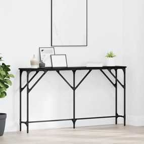 vidaXL Τραπέζι Κονσόλας Μαύρη Δρυς 140x23x75 εκ. Κατασκευασμένο Ξύλο