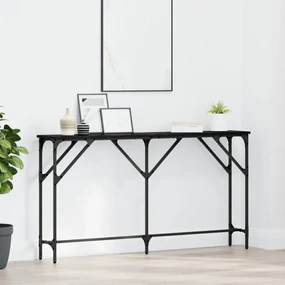 vidaXL Τραπέζι Κονσόλας Μαύρη Δρυς 140x23x75 εκ. Κατασκευασμένο Ξύλο