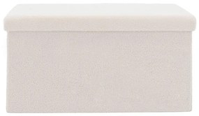 Stool-trunk Forward boucle fabric ivory 76.5x38x37.5cm 76.5x38x37.5 εκ.