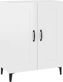 vidaXL Ντουλάπι Γυαλιστερό Λευκό 69,5x34x90 εκ. Επεξεργασμένο Ξύλο