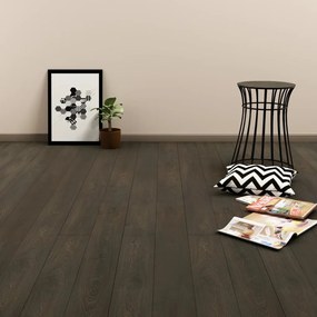 vidaXL Δάπεδο Αυτοκόλλητο Σκούρο Καφέ 4,46 μ² 3 χιλ. από PVC