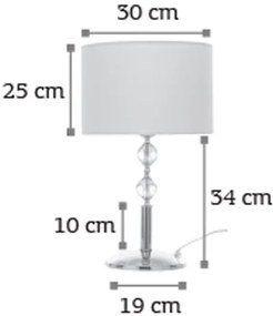 Επιτραπέζιο φωτιστικό InLight 3422-Χρωμέ