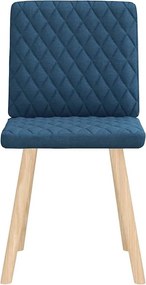 vidaXL Καρέκλες Τραπεζαρίας 2 τεμ. Μπλε Υφασμάτινες