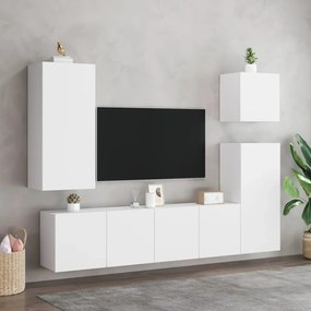 vidaXL Έπιπλα Τοίχου Τηλεόρασης 2 Τεμ. Λευκά 80 x 30 x 41 εκ.