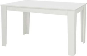 Τραπέζι Darlen Megapap χρώμα λευκό 125x72x74εκ.