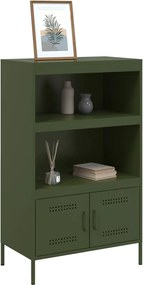 vidaXL Ραφιέρα Πράσινο Λαδί 68x39x113 εκ. από Ατσάλι