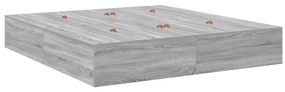vidaXL Σκελετός Κρεβατιού Γκρι sonoma 200 x 180 x 31.5 εκ.