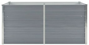 vidaXL Ζαρντινιέρα Ψηλή Γκρι 160 x 80 x 77 εκ. από Γαλβανισμένο Χάλυβα
