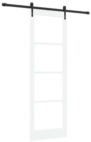 vidaXL Ολισθητή Πόρτα Λευκό 78 x 232 cm Ξύλο και μέταλλο