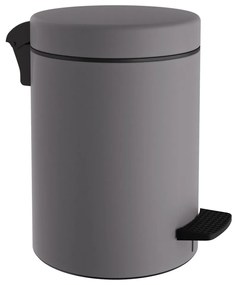 Κάδος Απορριμμάτων 5lt 05-096-163 Ø20xH28cm Matte Concrete Grey Pam&Co Stainless Steel
