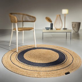 Στρογγυλό Χαλί Καλοκαιρινό (Φ150) Guy Laroche Grande Anthracite