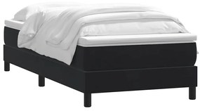 vidaXL Κρεβάτι Boxspring με Στρώμα Μαύρο 90x220 εκ. Βελούδινο