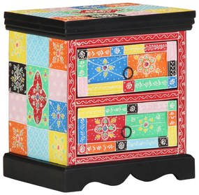 vidaXL Κομοδίνο Πολύχρωμο 40x35x45 εκ Ξύλο