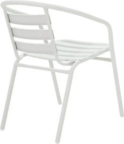 Πολυθρόνα Tade pakoworld μέταλλο λευκό 54x58x73εκ